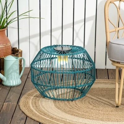 Aussenleuchte, Solarleuchte, Gartenlampe, 8h Leuchtdauer, Automatische LED Gartenlampe, grün, 45 x 45 x 31 cm