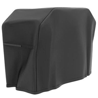 Grillabdeckung Schutzabdeckung, Blache für Grill Grillplane, wetterbeständig,124 x 61 x 91cm, Schwarz