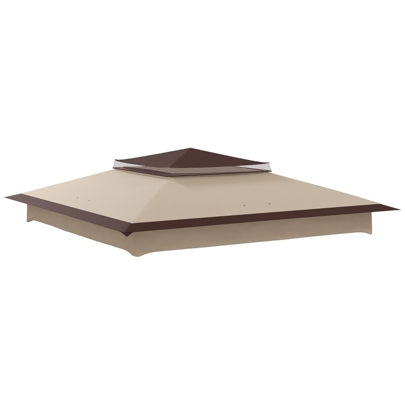 Ersatzdach für Pavillon, wetterbeständig, 30+ UV, 325 x 325 cm, Beige