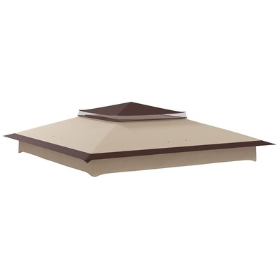 Ersatzdach für Pavillon, wetterbeständig, 30+ UV, 325 x 325 cm, Beige