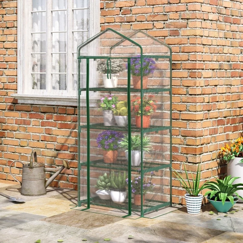 Gewächshaus 70 x 50 x 160 cm Treibhaus Tomatenhaus