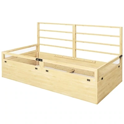 Hochbeet Pflanzkasten Kräuterbeet, wetterbeständig, 1 Spalier, 183 x 98,5 x 95 cm, Natur