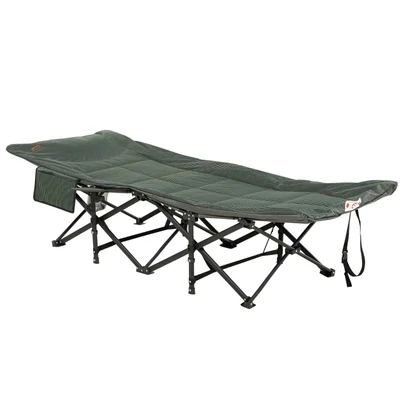 Sonnenliege, Feldbett, klappbar, neigbare Rückenlehne, mit Becherhalter, bis 120 kg, 68 x 186 x 48 cm, Grau