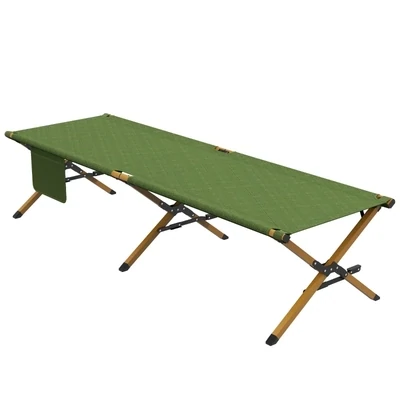 Sonnenliege, Strandliege, Feldbett, klappbar, wetterbeständig, 196 cm x 64 cm x 45 cm, Grün