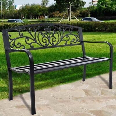 Gartenbank Schaukel Parkbank Gusseisen 127 x 60 x 85 cm