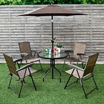 4er Set Klappstühle Gartenstuhl Klappsessel 69 x 54 cm x 90 cm Braun