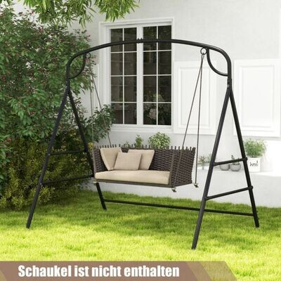 Schaukelgestell für Hängebank Gestell für Hollywoodschaukel 180 x 133 x 182 cm Schwarz