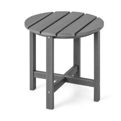 Beistelltisch Kleiner Gartentisch aus UV-beständigem Kunststoff grau