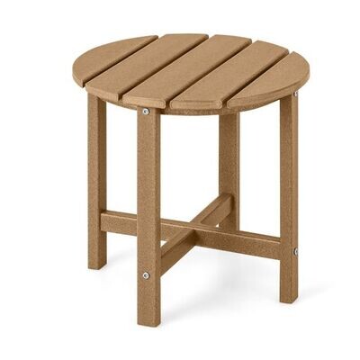 Beistelltisch Kleiner Gartentisch aus UV-beständigem Kunststoff braun