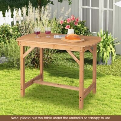Gartentisch aus Tannenholz Terrassen-Esstisch 100 x 60,5 x 75 cm Natur