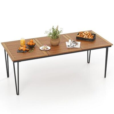 Gartentisch Biertisch mit 5cm Schirmloch Holztisch Outdoor 200 x 90 x 75 cm