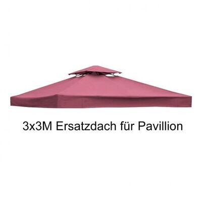 Pavillon Ersatzdach Pavillondach weinrot für 3 x 3 M