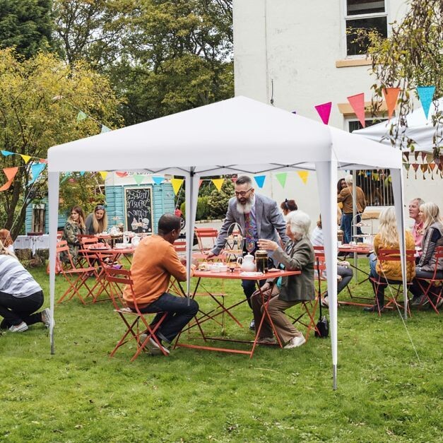 3 x 3 m Pop-Up Pavillon Strandzelt weiss