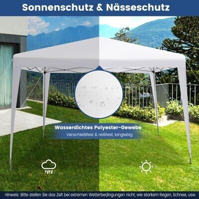 3 x 3 m Pop-Up Pavillon Strandzelt weiss