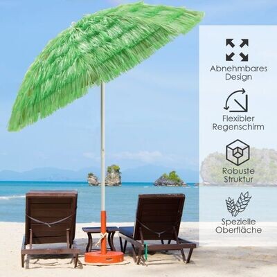 Strandschirm 200 cm Hawaiischirm Sonnenschirm Grün