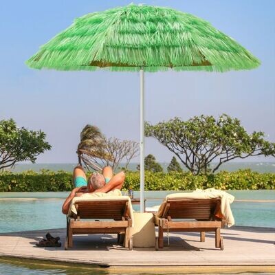Strandschirm 200 cm Hawaiischirm Sonnenschirm Grün