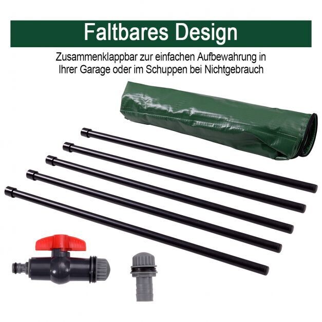 200 L Faltbares Regenfass zusammenklappbarer Wassertank, Regentonne,
