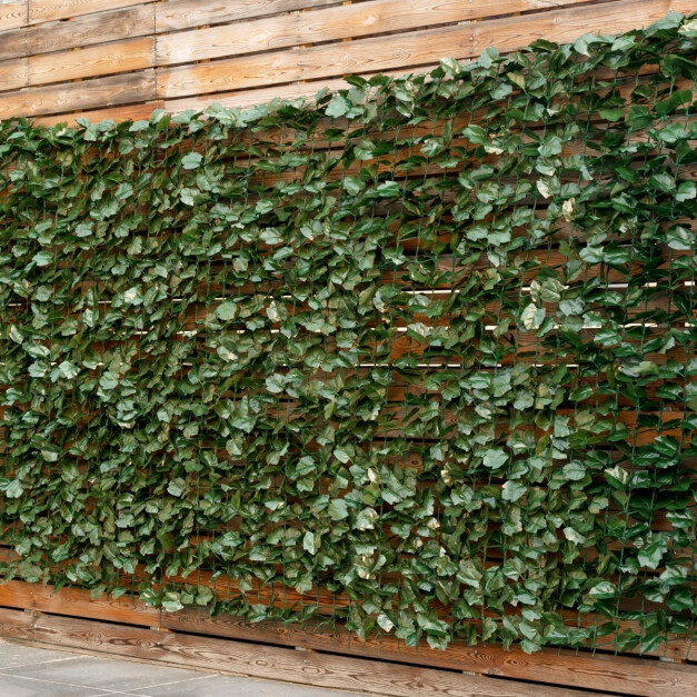 Künstlicher Efeu Garten Sichtschutz Balkonsichtschutz Blätteroptik Windschutz 150 x 240 cm Grün