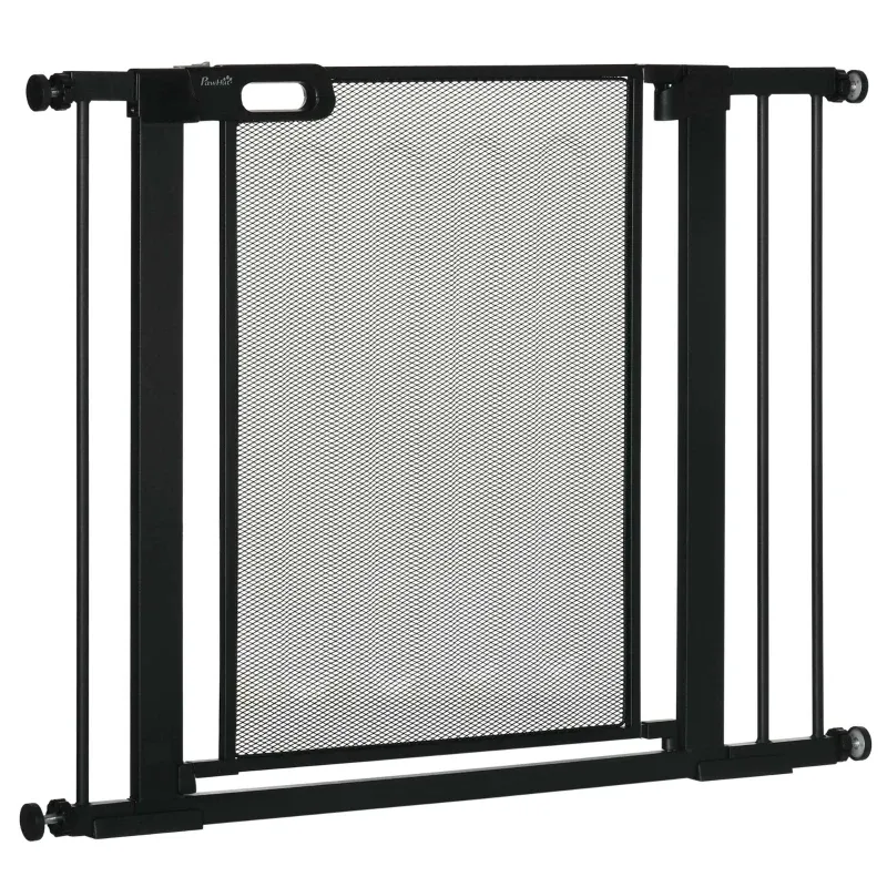 Treppenschutzgitter Haustiergitter Hundeschutzgitter, verstellbar von 75 cm - 103 cm, Schwarz