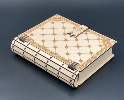 Holz Aufbewahrungsbox in Buchform