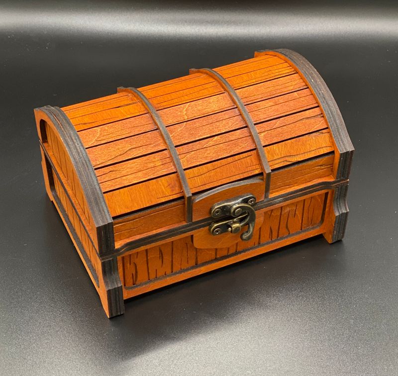 Holz Aufbewahrungsbox - Schatztruhe, Schmuckkästchen