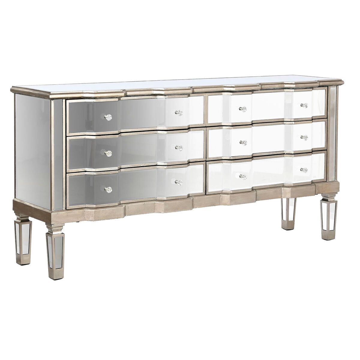 Anrichte, Sideboard, Kommode, Home ESPRIT Silberfarben 146 x 36 x 73 cm Anrichte, Sideboard, Kommode, Home ESPRIT Silberfarben 146 x 36 x 73 cm