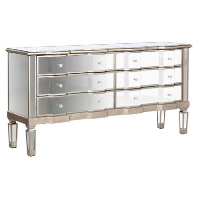 Anrichte, Sideboard, Kommode, Home ESPRIT Silberfarben 146 x 36 x 73 cm Anrichte, Sideboard, Kommode, Home ESPRIT Silberfarben 146 x 36 x 73 cm