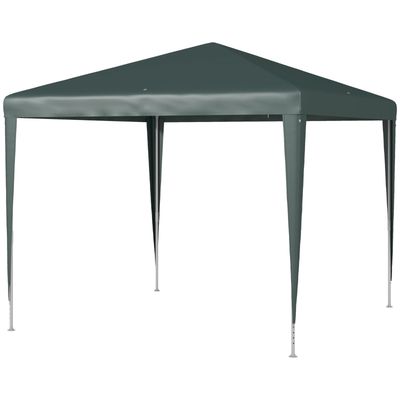 Pavillon 2,7x2,7m, Schnellaufbau mit Klicksystem, rostfreies Gestell, Dunkelgrün