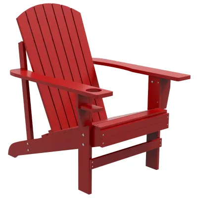 Andirondack Gartenstuhl Gartensessel Outdoor-Sessel, 72 cm x 97 cm x 92 cm, Rot