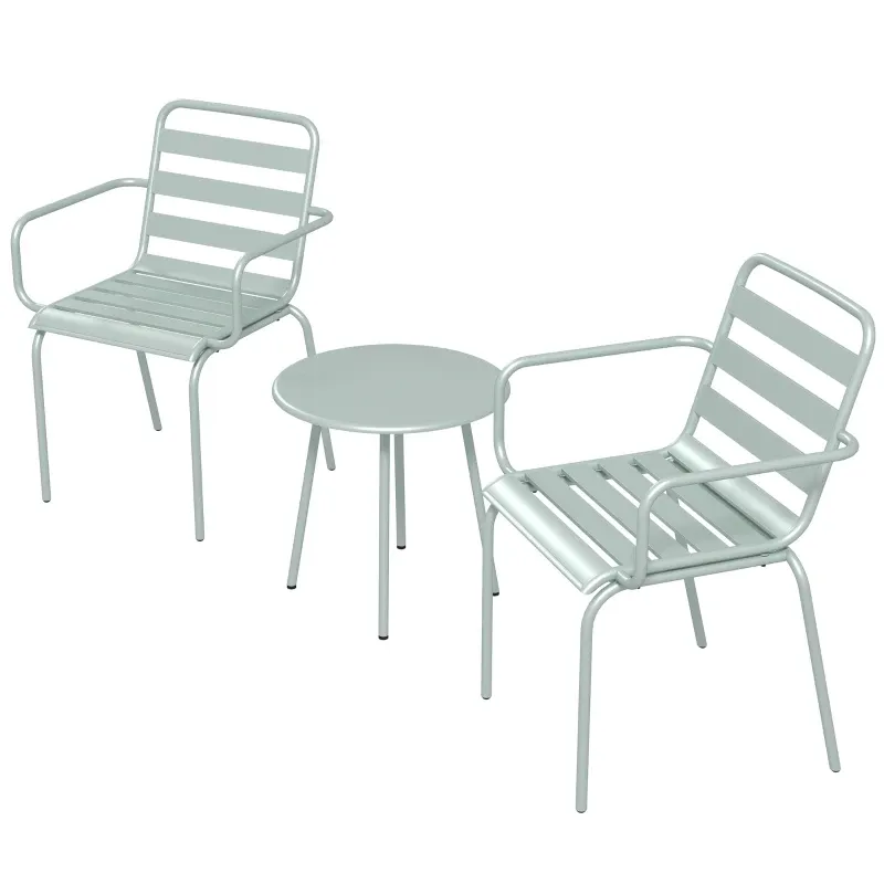 3 tlg. Bistro-Set Balkonbistro-Set klappbar, modernes Design, 51 x 58 x 78 cm, Grün