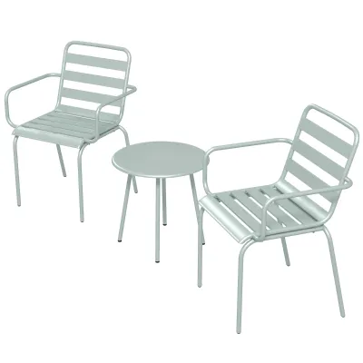 3 tlg. Bistro-Set Balkonbistro-Set klappbar, modernes Design, 51 x 58 x 78 cm, Grün