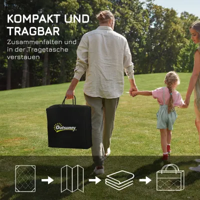 Outdoorteppich Terrassenteppich, wetterbeständig, modernes Design, 182 cm x 274 cm x 0,3 cm, Blau + Weiss