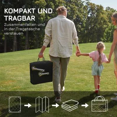 Outdoorteppich Terrassenteppich, wetterbeständig, modernes Design, 182 cm x 274 cm x 0,3 cm, Schwarz + Weiss