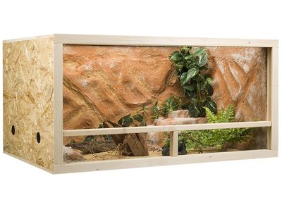 OSB Terrarium, Holzterrarium 120 x 60 x 60 cm mit Seitenbelüftung