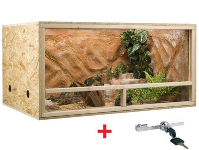 OSB Terrarium, Holzterrarium 120 x 60 x 60 cm mit Seitenbelüftung