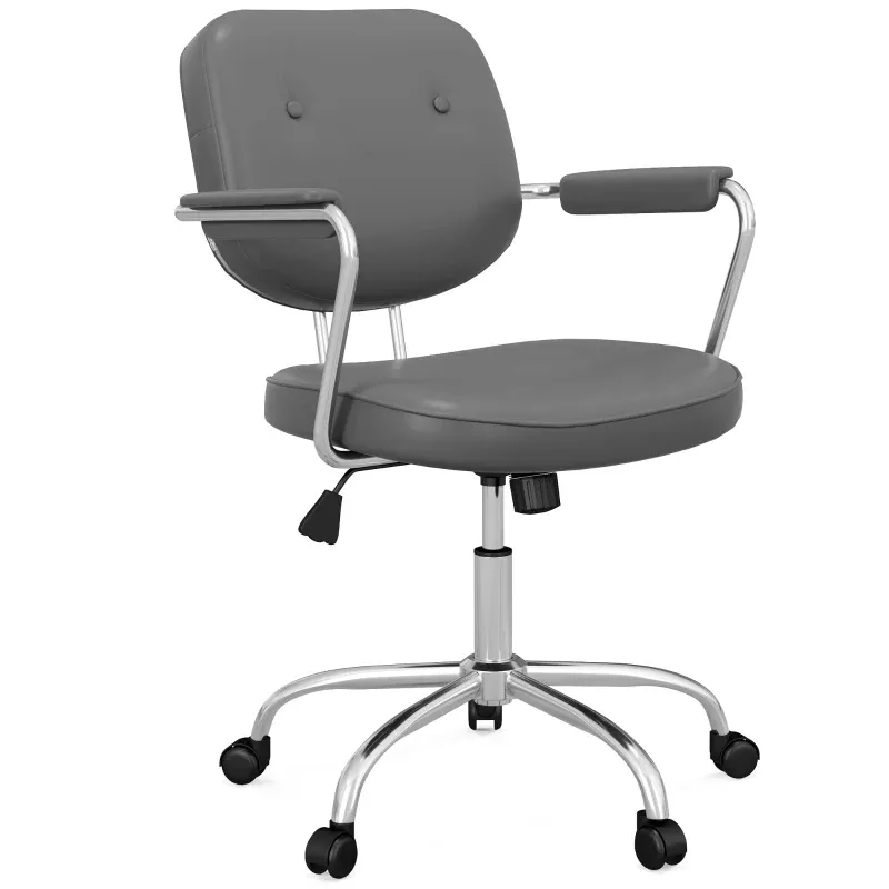 Bürostuhl Schreibtischstuhl, höhenverstellbar, Neigungsfunktion, 60 cm x 60 cm x 92 cm, Grau