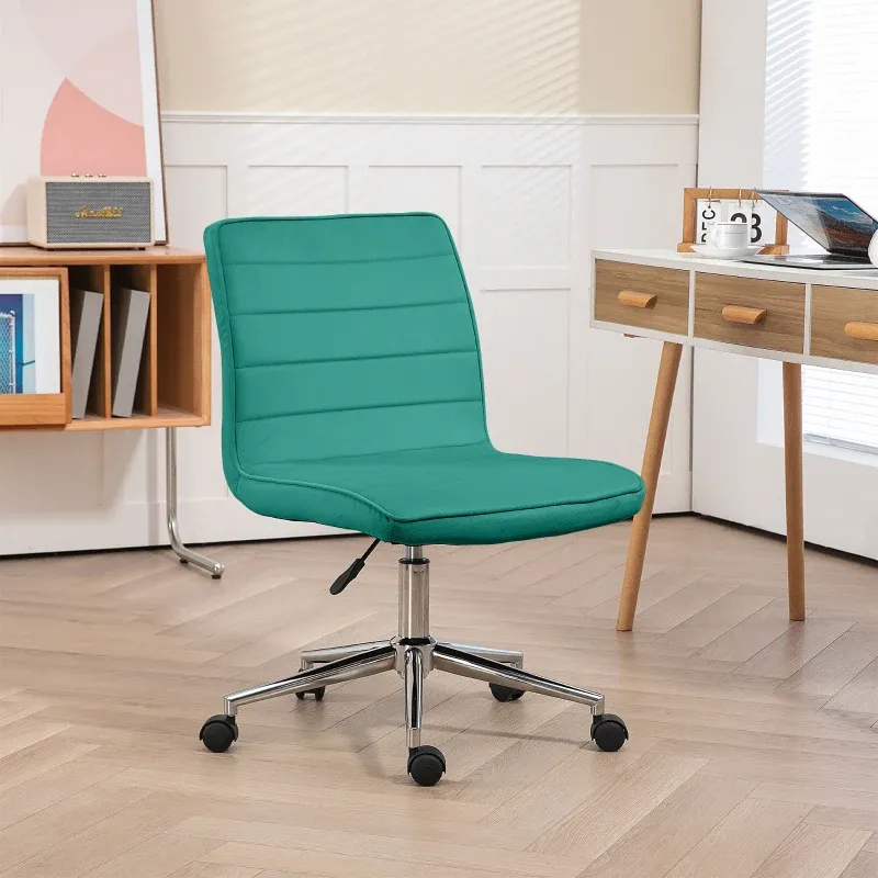 Bürostuhl Office-Stuhl Schreibtischstuhl, höhenverstellbar, Samtoptik, Grün