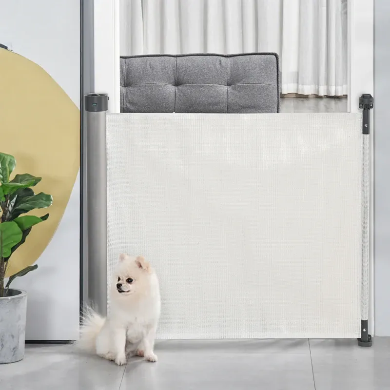 Treppenschutzgitter Ausziehbar Rollo Hunde Türschutzgitter