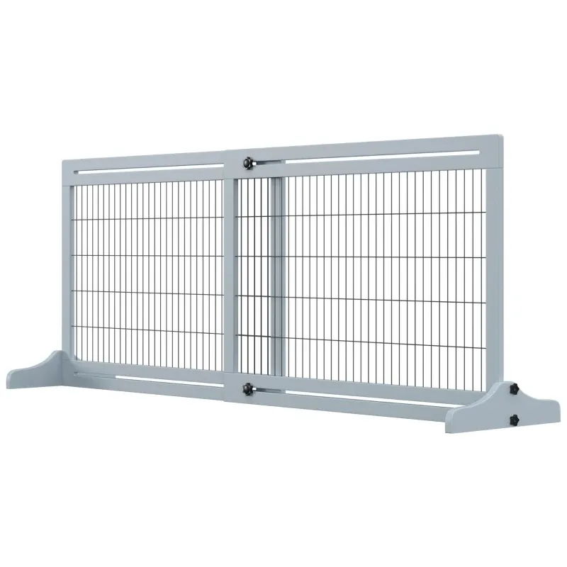 Hundeschutzgitter, Treppenschutzgitter, Grau 104-183L x 36B x 69H cm