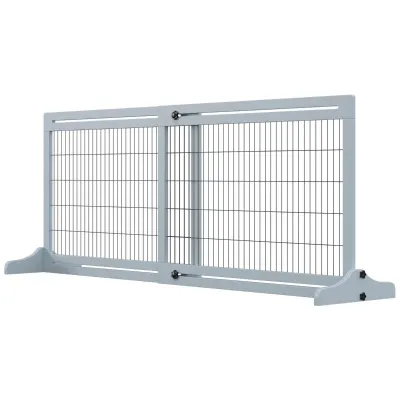 Hundeschutzgitter, Treppenschutzgitter, Grau 104-183L x 36B x 69H cm