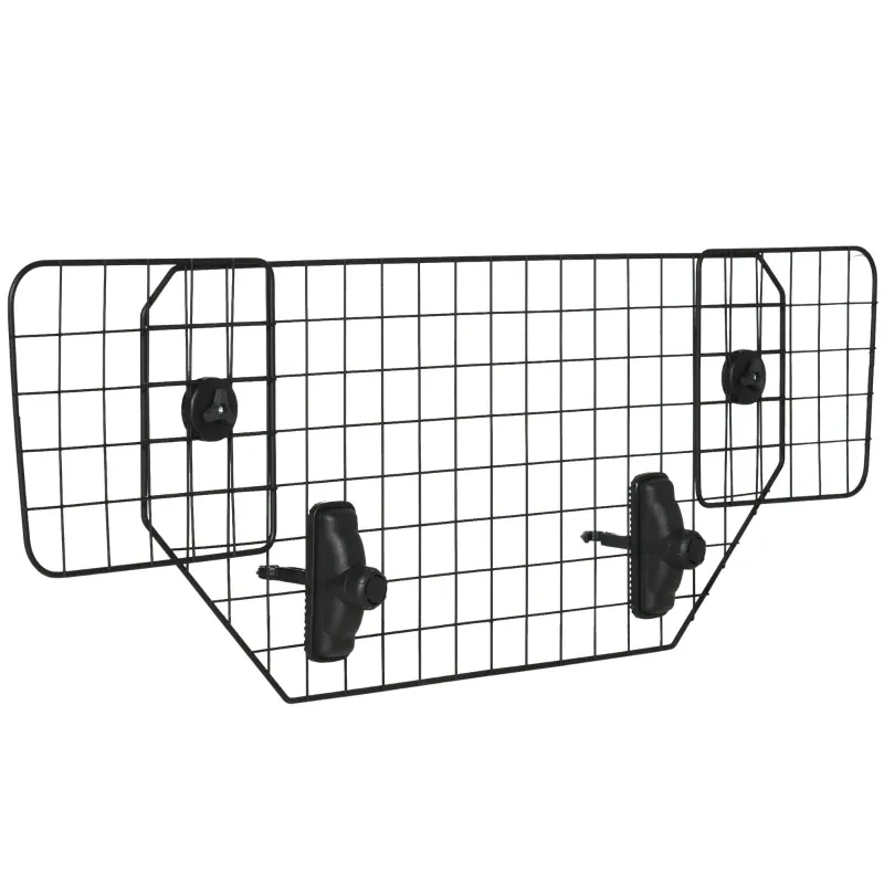 Universal car dog barrier, metal, 90–120x40.5 cm, adjustable, black