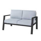 Zweisitzer-Sofa, Gartenbank Thais Graphit Aluminium 132,20 x 74,80 x 73,30 cm