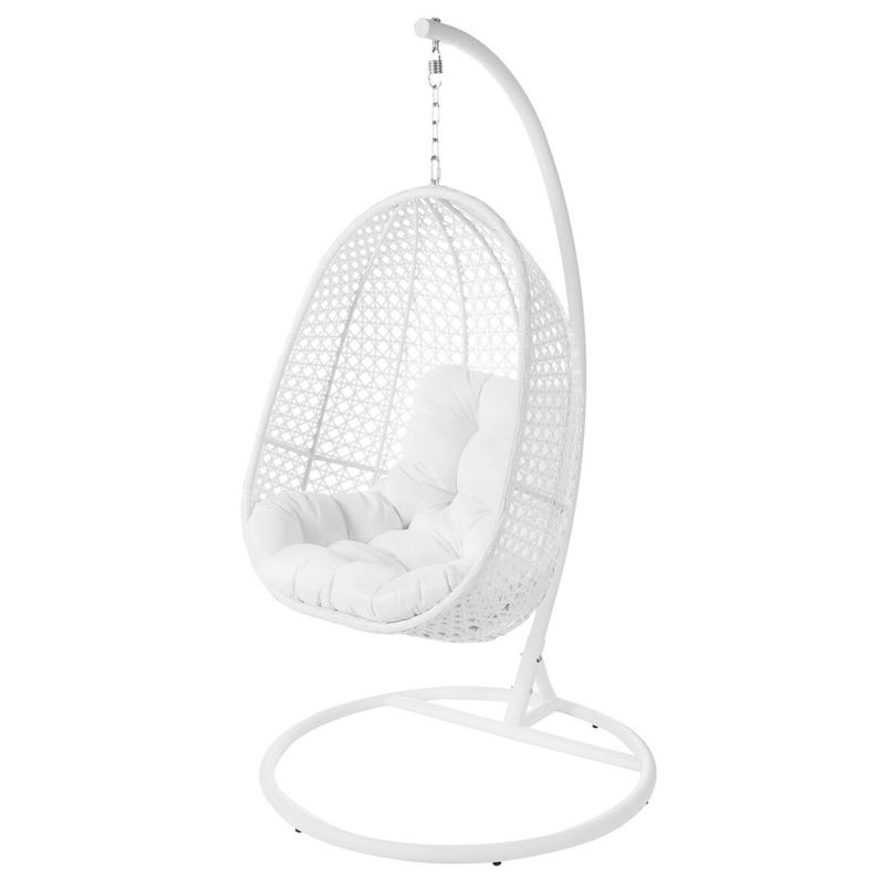 Hängesessel, Korbsessel, Dido 190 x 95 x 95 cm Weiss Rattan