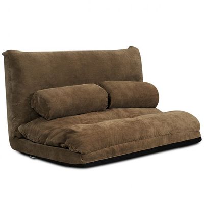 Bodensofa Bodenstuhl 6-stufig einstellbares Bodensessel 180 x 98 x 18 cm Kaffee