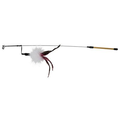 Trixie Spielangel mit Federn und Glocke 50 cm Katzenspielzeug