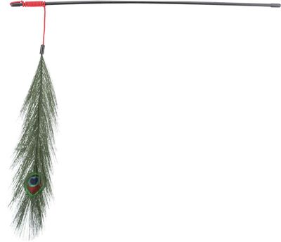 Trixie Spielangel mit Pfauenfeder Katzen Spielzeug 47 cm