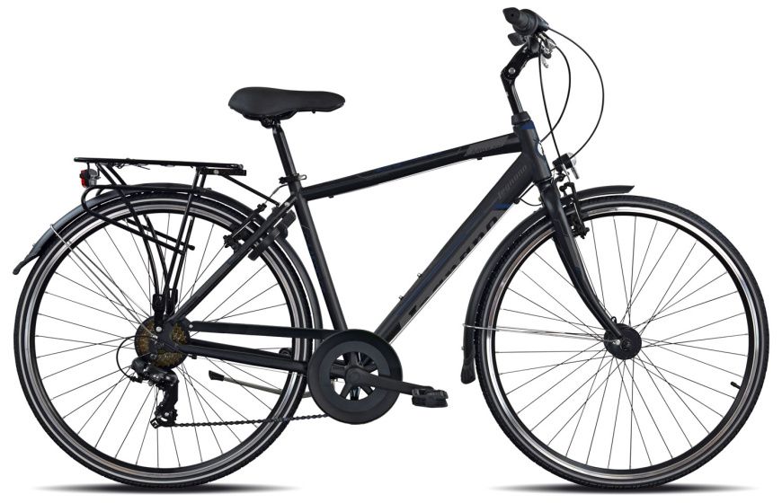 Legnano Cambridge 28 Zoll Herren 7G Felgenbremse Mattschwarz/Grau