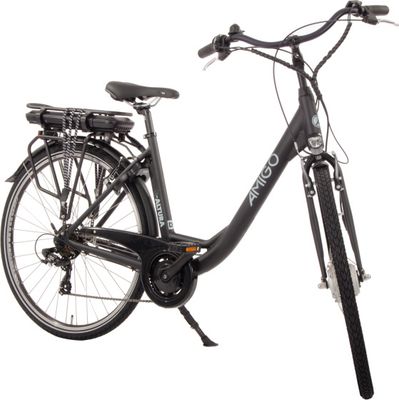 AMIGO Fahrrrad Velo 28 Zoll Damen 7G Felgenbremse Mattschwarz