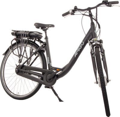 AMIGO E-Faro S2 28 Zoll Damen 7G Fahrrrad Velo Mattschwarz