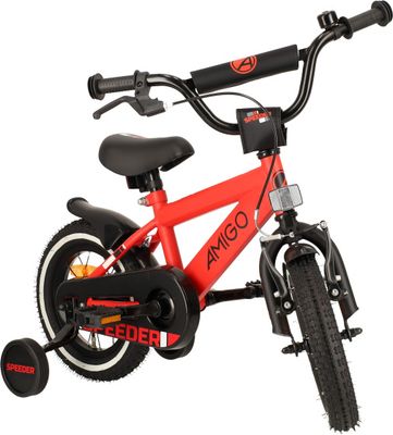 AMIGO Speeder 12 Zoll 21,5 cm Jungen Fahrrrad Velo Rot/Schwarz